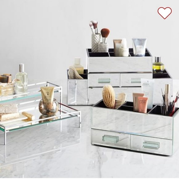 POTTERY BARN Large Mirrored Makeup Organizer - Picture 5 of 8